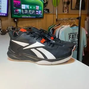 Reebok Mens More Buckets GY5473 Black Basketball Shoes Sneakers Size12 Reebok More Buckets Mens Black Synthetic Lace Up Athletic  main image 4